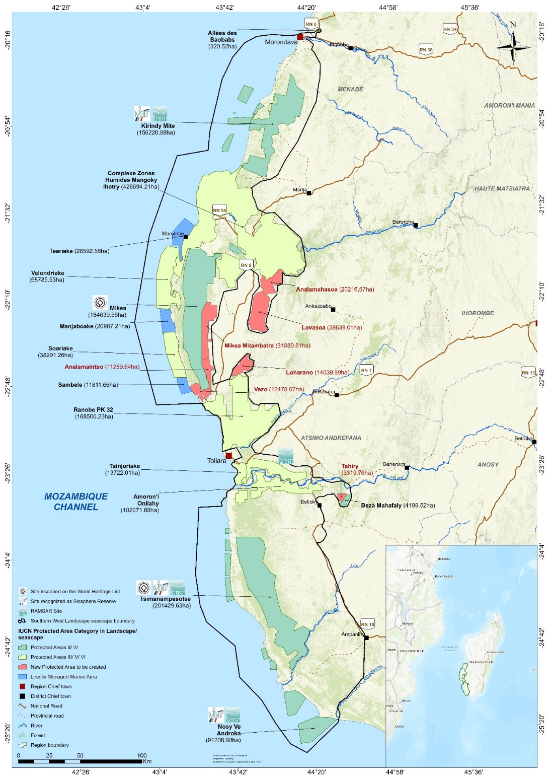 Map of the South-West landscape,
